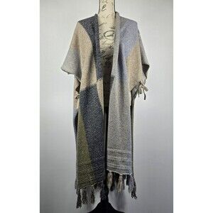 Kye Mi Women's Medium Long‎ Open Front Cardigan Sweater Shawl